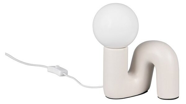 Lampa stołowa ceramiczna w kolorze kości słoniowej (wysokość 21,5 cm) Quinn – Reality