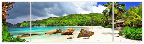 Obraz - Seszele, Takamaka beach (170x50 cm)