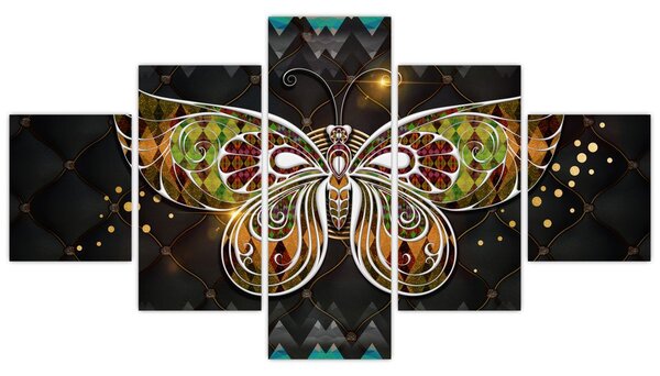 Obraz - Magiczny motyl (125x70 cm)