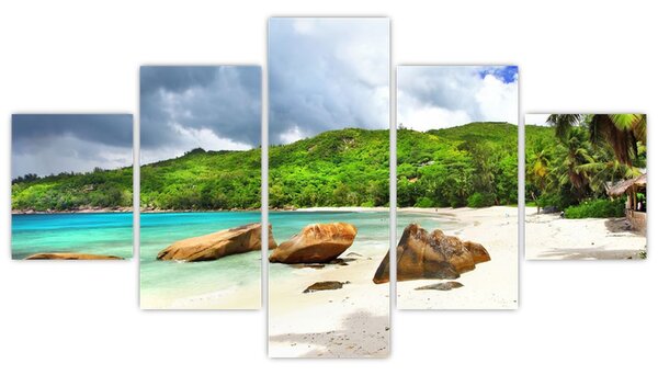 Obraz - Seszele, Takamaka beach (125x70 cm)