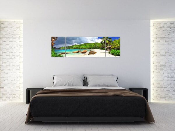 Obraz - Seszele, Takamaka beach (170x50 cm)