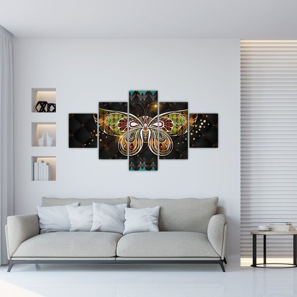 Obraz - Magiczny motyl (125x70 cm)