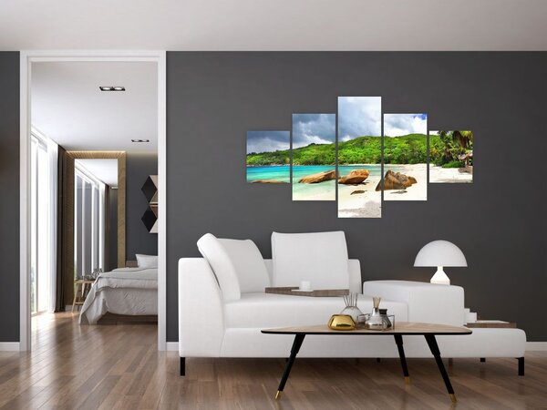 Obraz - Seszele, Takamaka beach (125x70 cm)