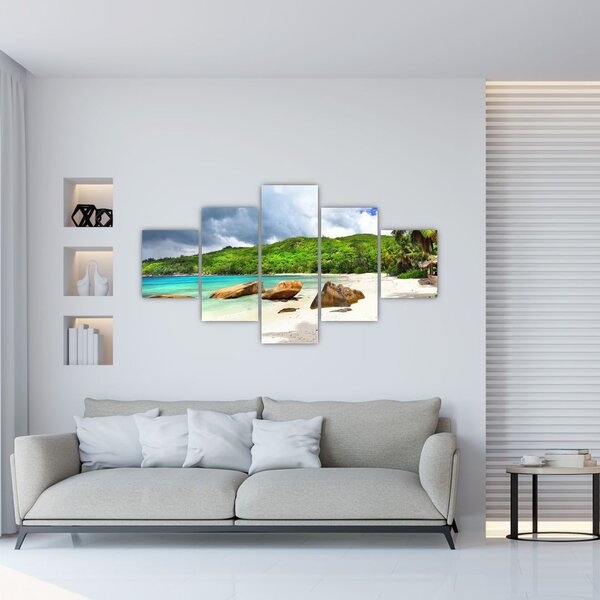 Obraz - Seszele, Takamaka beach (125x70 cm)