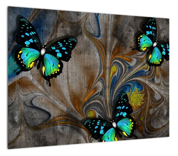 Obraz - Jasne motyle na zdjęciu (70x50 cm)