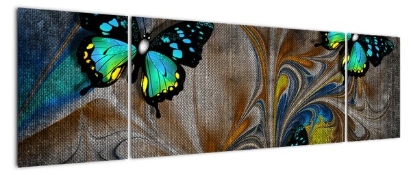 Obraz - Jasne motyle na zdjęciu (170x50 cm)