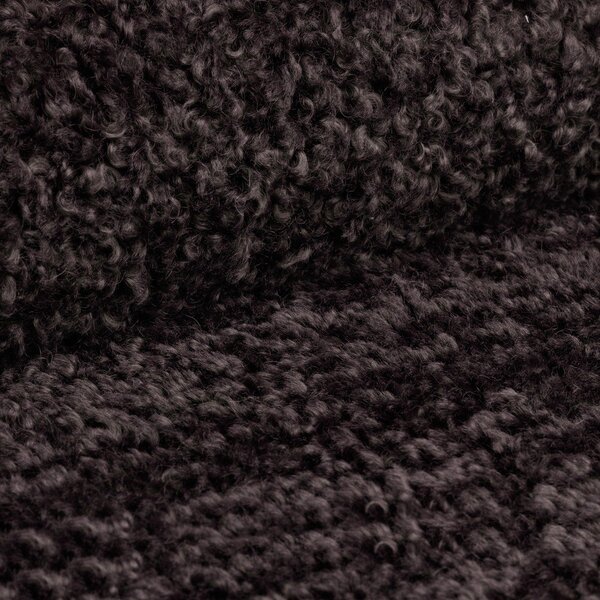 Antracytowy narożnik modułowy z materiału bouclé (prawostronny) Bellis – Micadoni Home