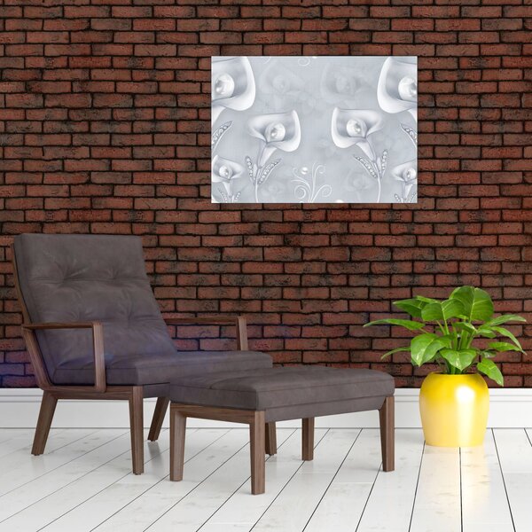 Obraz - Perłowe kwiaty (70x50 cm)