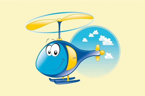 Tapeta helikopter w chmurach