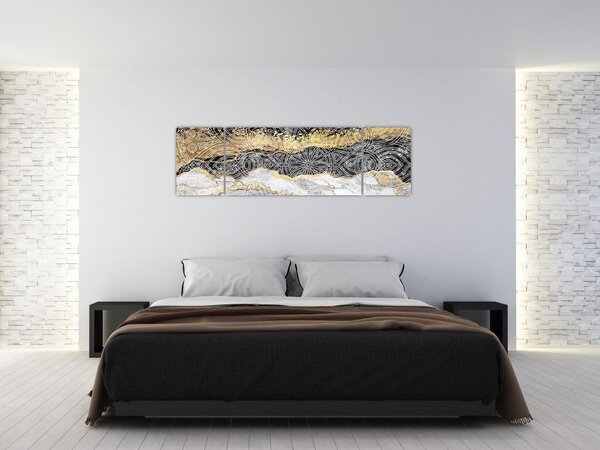 Obraz - Mandala w marmurze (170x50 cm)