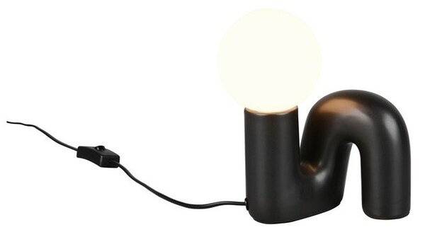 Czarna lampa stołowa ceramiczna (wysokość 21,5 cm) Quinn – Reality