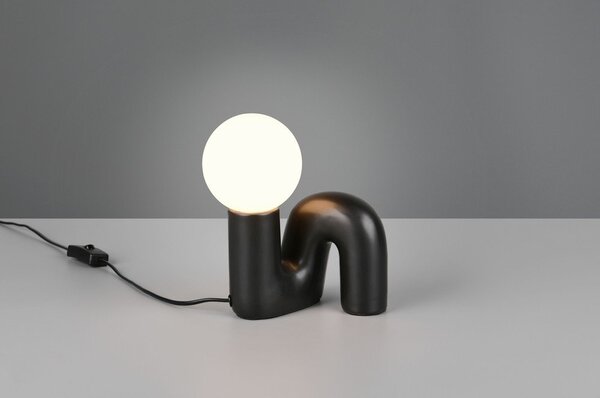 Czarna lampa stołowa ceramiczna (wysokość 21,5 cm) Quinn – Reality