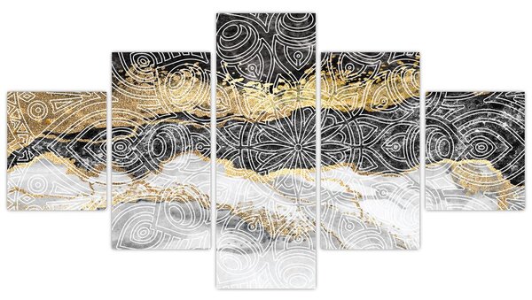 Obraz - Mandala w marmurze (125x70 cm)