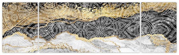 Obraz - Mandala w marmurze (170x50 cm)