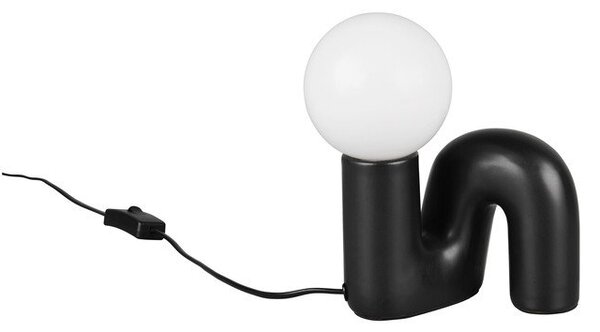 Czarna lampa stołowa ceramiczna (wysokość 21,5 cm) Quinn – Reality