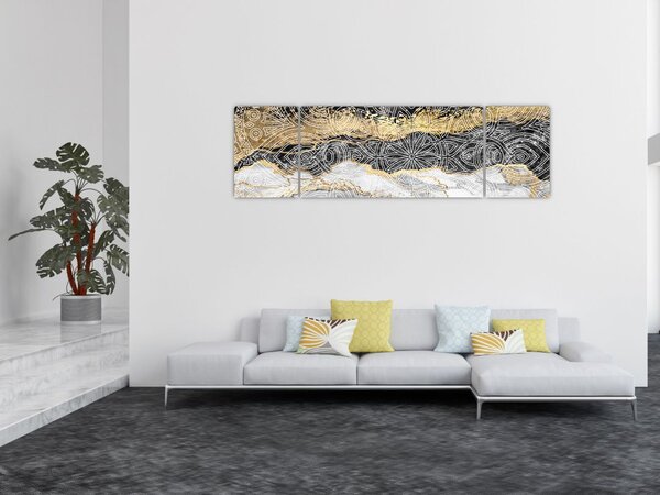 Obraz - Mandala w marmurze (170x50 cm)