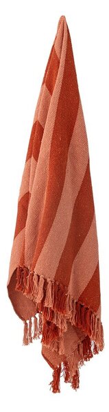 Pomarańczowy koc z bawełny z recyklingu 130x160 cm Frello – Bloomingville