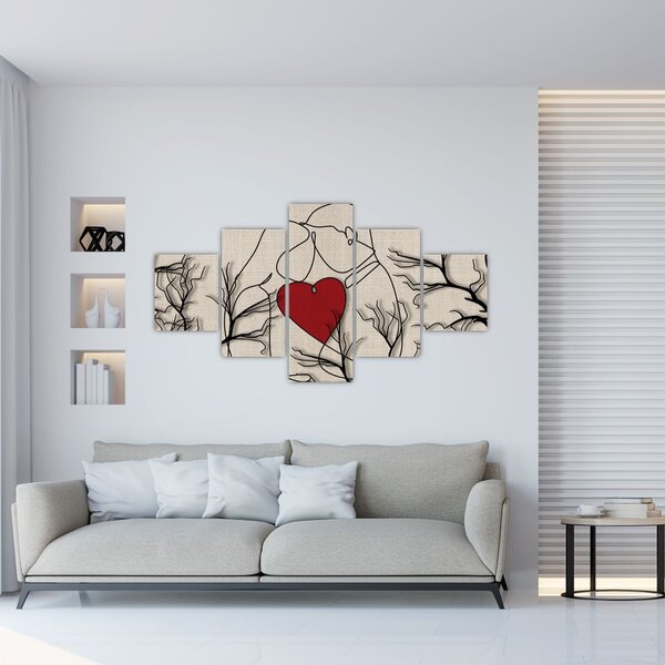 Obraz - Zakochana para (125x70 cm)
