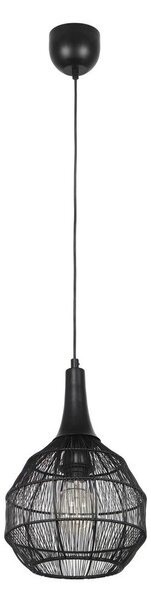 Lampa wisząca w kolorze matowej czerni z metalowym kloszem Soraya – Trio
