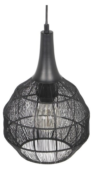 Lampa wisząca w kolorze matowej czerni z metalowym kloszem Soraya – Trio