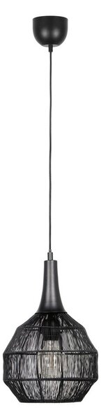 Lampa wisząca w kolorze matowej czerni z metalowym kloszem Soraya – Trio