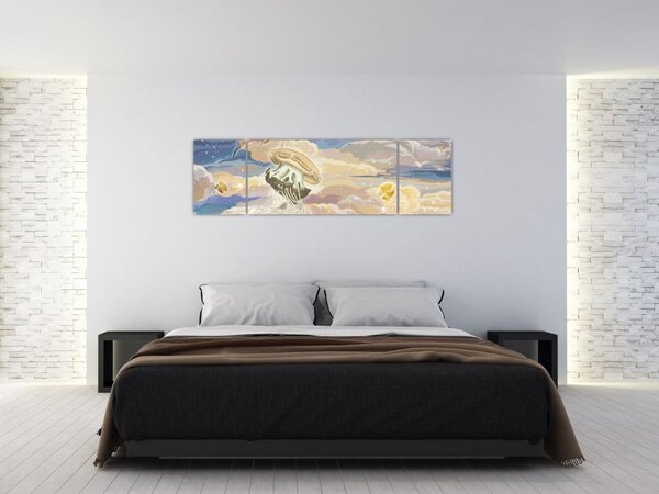Obraz - Niebiańskie Meduzy (170x50 cm)