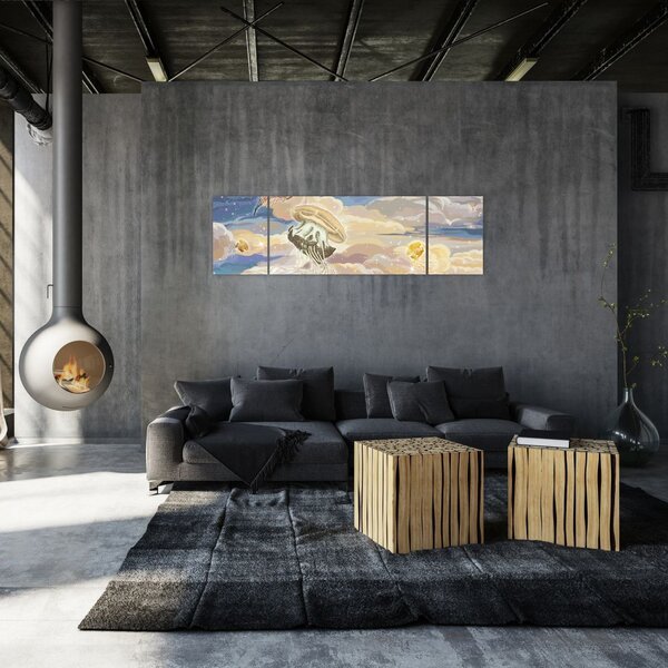 Obraz - Niebiańskie Meduzy (170x50 cm)