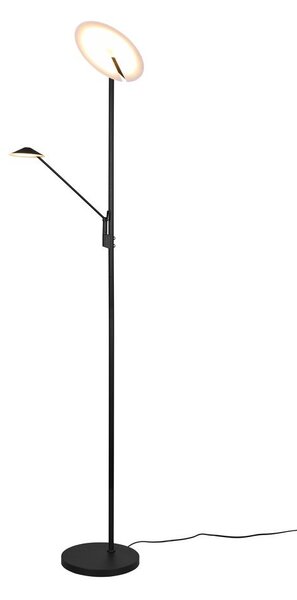 Lampa stojąca LED ze ściemniaczem w kolorze matowej czerni (wysokość 180 cm) Brantford – Trio