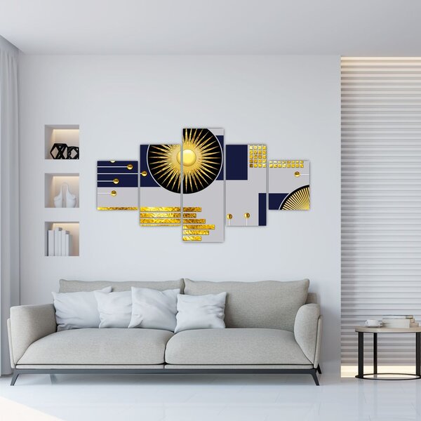 Obraz - Złote koła (125x70 cm)