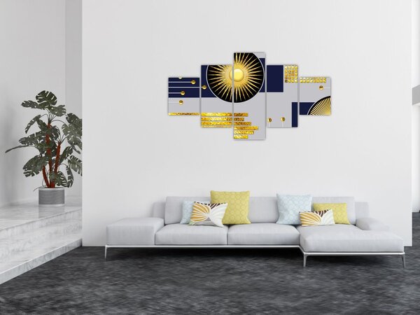 Obraz - Złote koła (125x70 cm)
