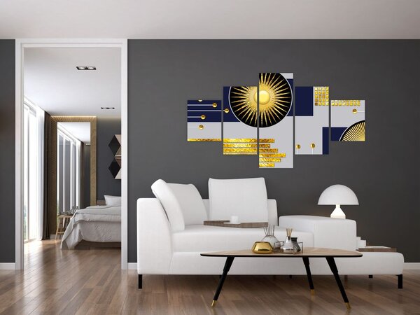 Obraz - Złote koła (125x70 cm)