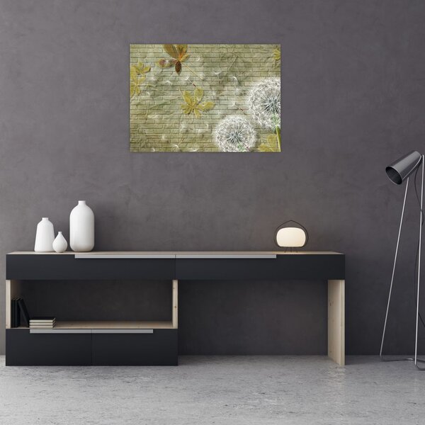 Obraz - Dmuchawce unoszone wiatrem (70x50 cm)