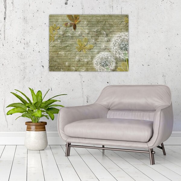 Obraz - Dmuchawce unoszone wiatrem (70x50 cm)