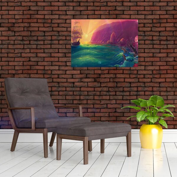 Obraz - Obraz olejny, Podróż do fantastycznego królestwa (70x50 cm)