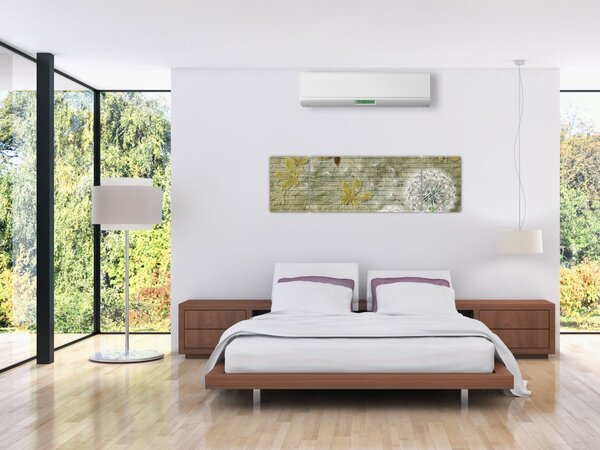 Obraz - Dmuchawce unoszone wiatrem (170x50 cm)