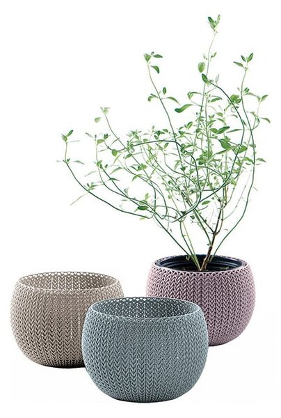 Plastikowe doniczki zestaw 3 szt. ø 15 cm Cozy – Keter