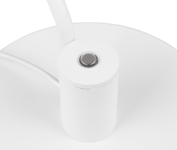 Lampa stołowa LED z elastyczną konstrukcją w matowym białym kolorze (wysokość 64 cm) Manduro – Trio