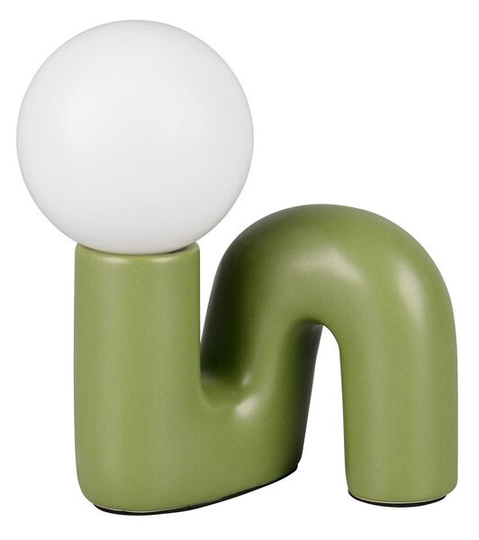 Zielona lampa stołowa ceramiczna (wysokość 21,5 cm) Quinn – Reality