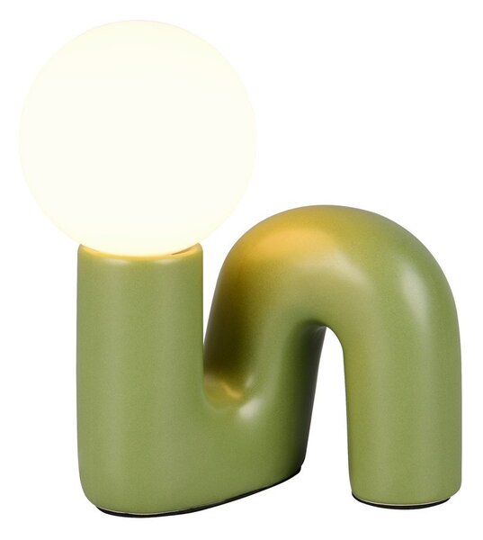 Zielona lampa stołowa ceramiczna (wysokość 21,5 cm) Quinn – Reality