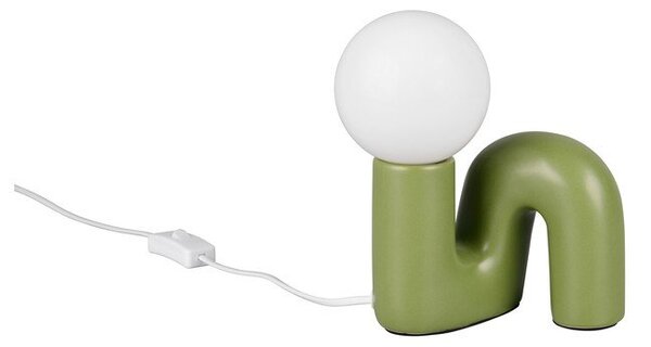 Zielona lampa stołowa ceramiczna (wysokość 21,5 cm) Quinn – Reality