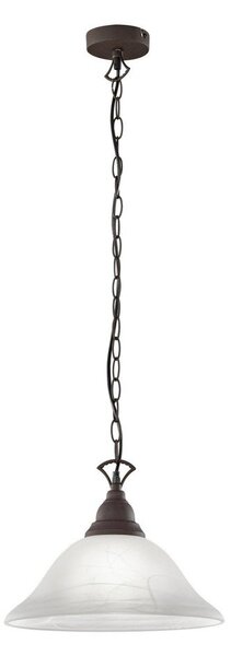 Ciemnoszara metalowa lampa wisząca ze szklanym kloszem ø 33,5 cm Country – Reality