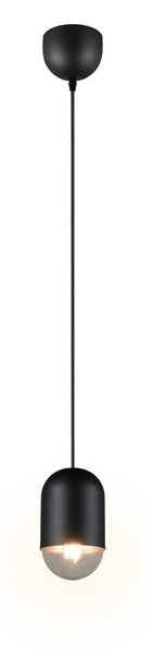 Czarna metalowa lampa wisząca ø 11 cm Nara – Reality