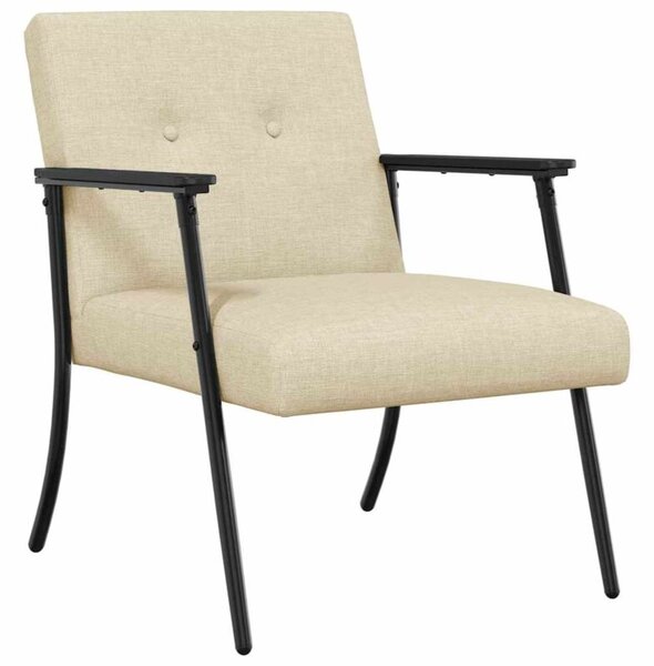 Nowoczesny fotel aksamitny z ergonomicznym designem w kremowym kolorze