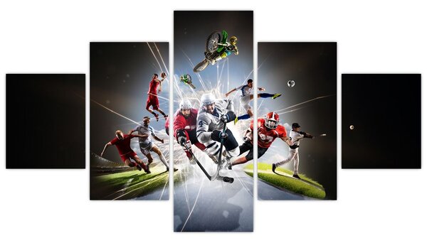 Obraz - Sportowcy (125x70 cm)