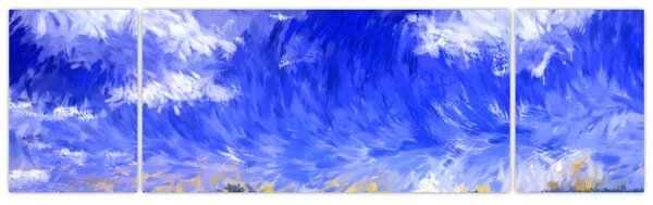 Obraz - Obraz olejny, Złote pole (170x50 cm)