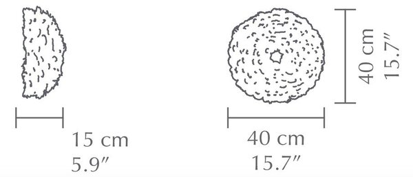 Biały kinkiet ø 45 cm Eos Up – UMAGE