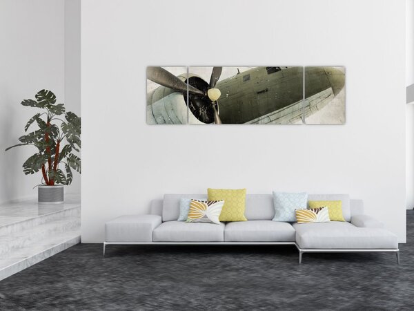 Obraz - Stary samolot śmigłowy (170x50 cm)