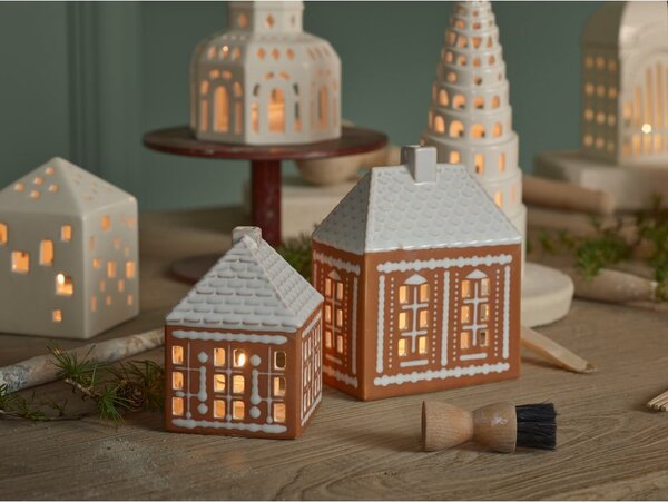 Ceramiczny świecznik na świeczkę typu tealight Gingerbread Lighthouse – Kähler Design