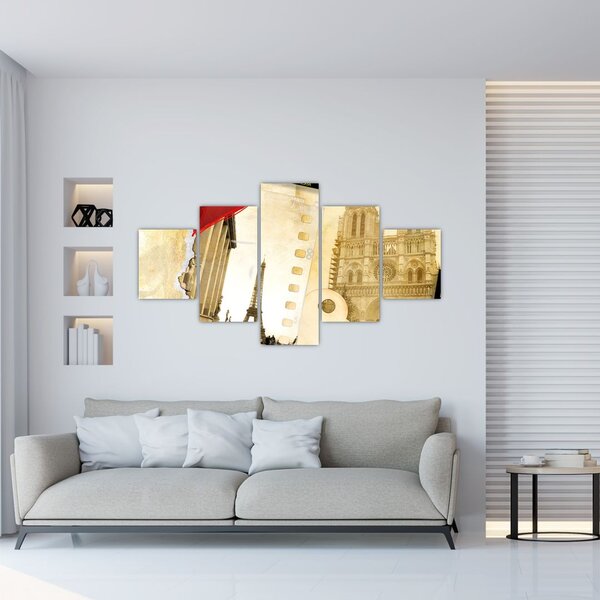 Obraz - Wspomnienia z Paryża (125x70 cm)