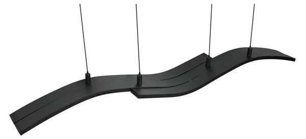Metalowa lampa wisząca LED ze zdalnym sterowaniem/ze ściemniaczem w kolorze matowej czerni Spider – Trio Select